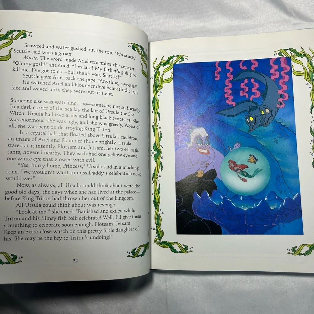 Vtg Disney Little Mermaid‎ Treasury 1993 Hardcover Storybook Ariel Disney Store